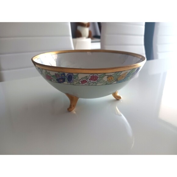 Hand Painted Signed Alpha Walker Witt Ornate Art Bowl Gilt Blank Vintage - Picture 13 of 14